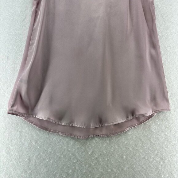 Express Top Womens Sz XS Chiffon Trim Satin Embellished Pleated Sleeveless Pink - Picture 6 of 10